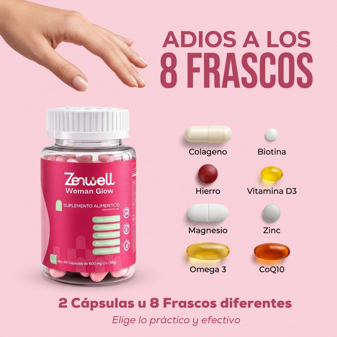Zenwell Woman – Multivitamínico Integral para Mujer | Equilibrio Hormonal, Energía y Belleza