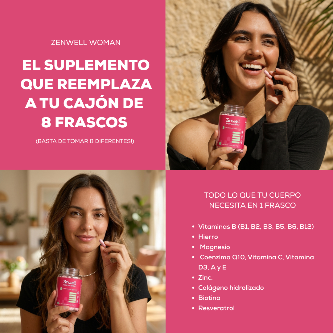 Zenwell Woman – Multivitamínico Integral para Mujer | Equilibrio Hormonal, Energía y Belleza